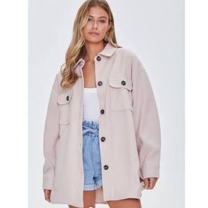 NWOT Oversized Button Front Shirt Jacket